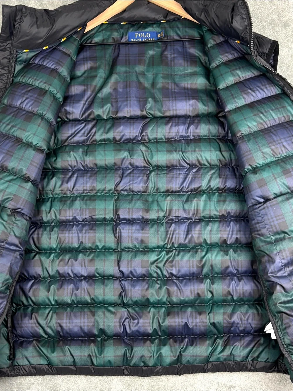 Polo Ralph Lauren Vest Mens 3XB Black Quilted Duck Down Puffer Full Zip Pockets